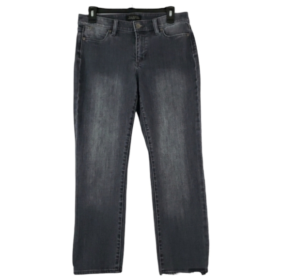 Talbots~Size 6 Petite~Black Denim Flawless Five Pocket Slim Ankle Curvy Jeans. - Picture 3 of 11